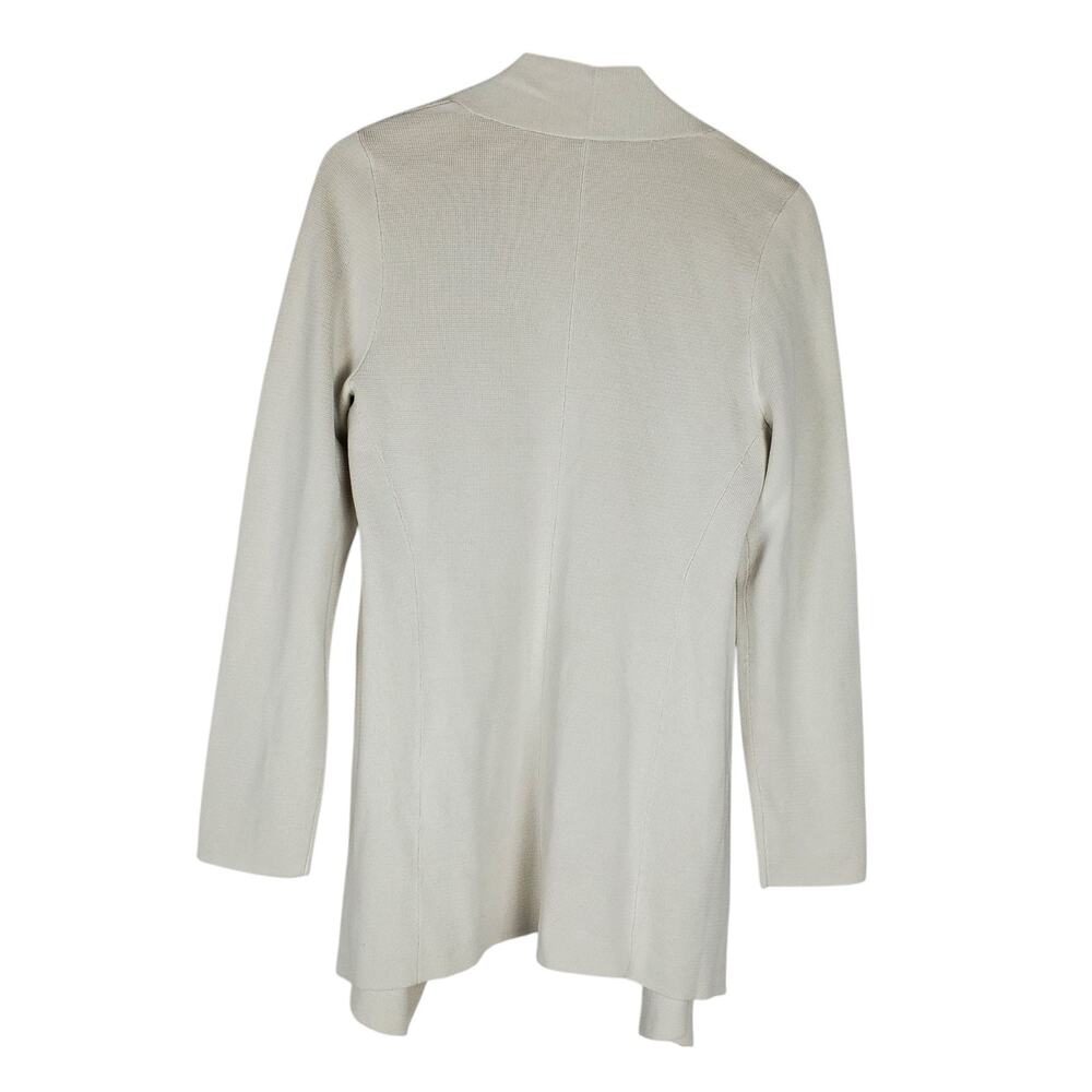 Eileen Fisher Silk Organic Cotton Open Front Cardigan Sweater Size M Draped - Picture 5 of 11